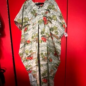 Hilo Hattie Hawaii Tropical Beach Kaftan Dress OS - NWT New